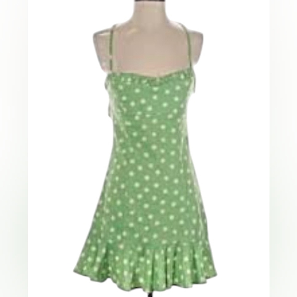Zara Green Polka Dot Dress